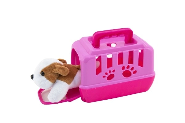 Cagnolino Peluche Con Box Portatile