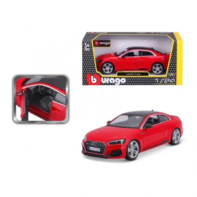 Modellino auto Audi RS 5 Coupé rosso 1/24