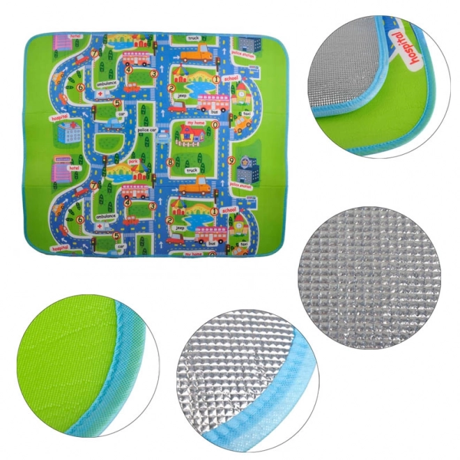 Tappeto gioco pieghevole strada 200x160 cm