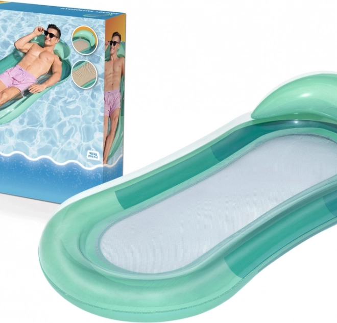 Materassino gonfiabile rosso con fondo a rete – Turchese