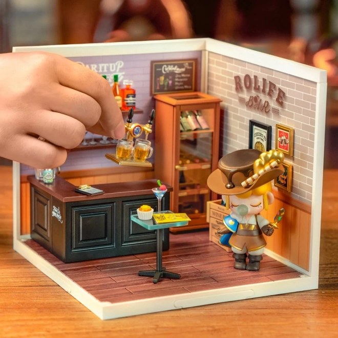 Miniatura casa di bambole pub Cheers