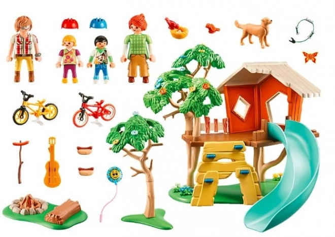 Casa sull'albero con scivolo Family Fun