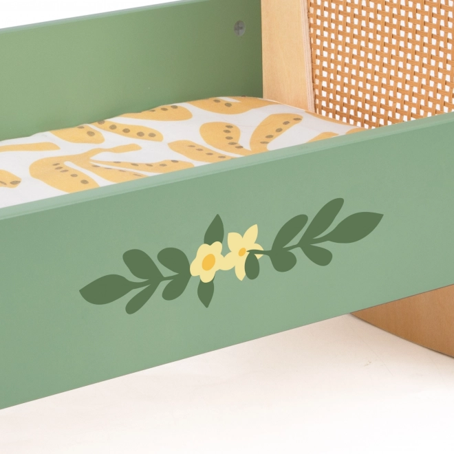 Culla in Legno Vintage per Bambole