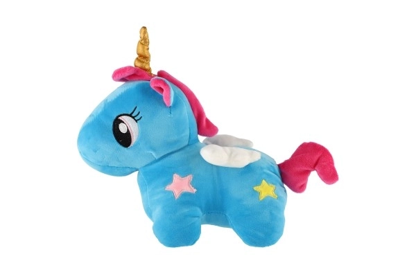 Unicorno di peluche 24cm blu