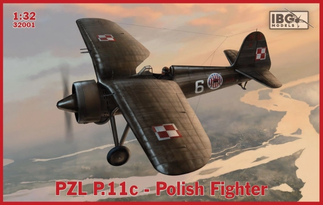 Modellino in plastica PZL P.11c Caccia Polacco 1/32