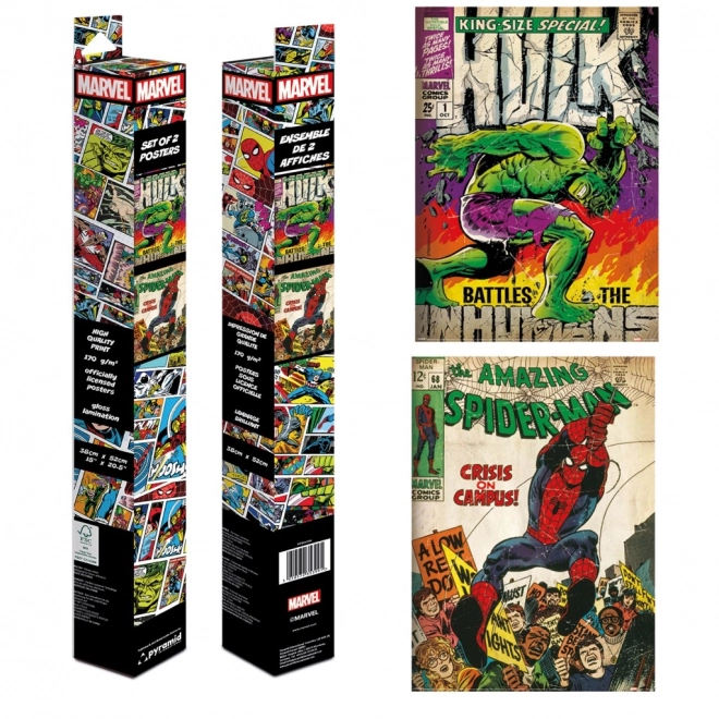 Set mini poster copertine dei fumetti Marvel