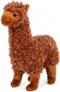 Lama in peluche Alpaca 30 cm Marrone