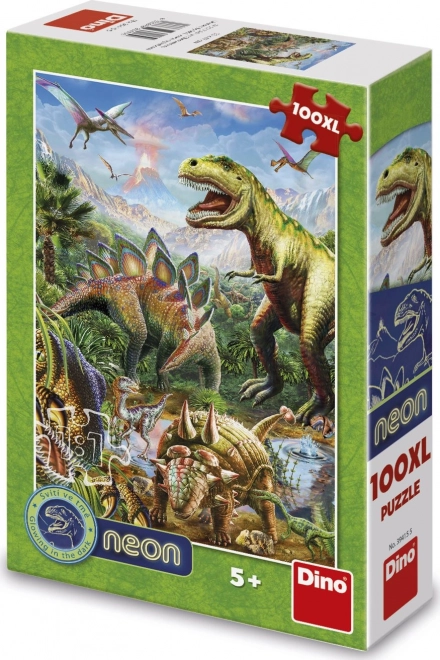 Puzzle luminoso mondo dei dinosauri 100 XL pezzi