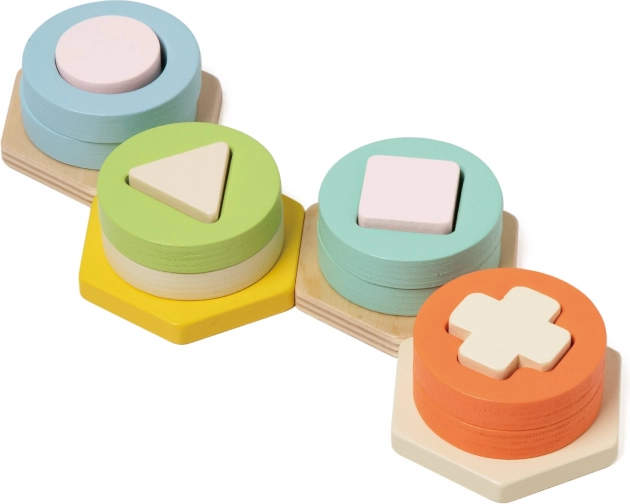 Torre Montessori per la classificazione di forme e colori CLASSIC WORLD