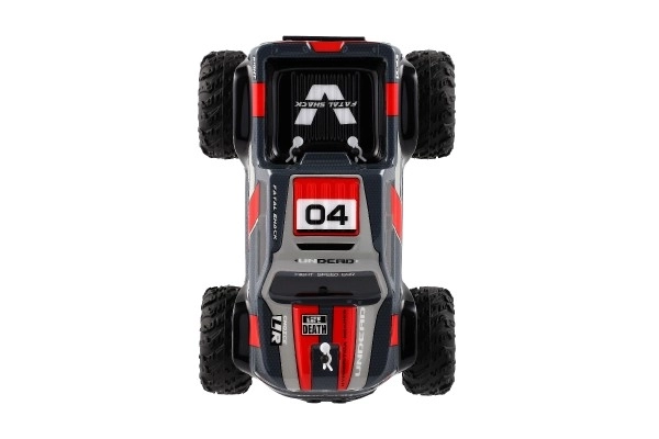 Auto RC fuoristrada plastica 25 cm grigio-rosso