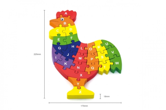 Puzzle 3D Gallo con lettere