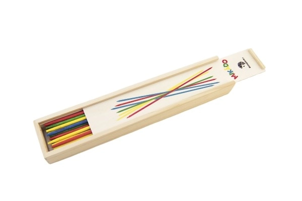 Gioco Da Tavolo Mikado in Legno 41 pezzi con Scatola di Legno