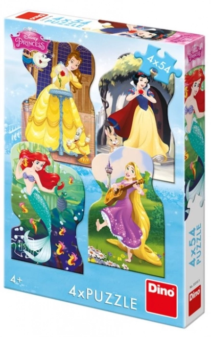 Puzzle sagomati Disney Principesse 4x54 pezzi