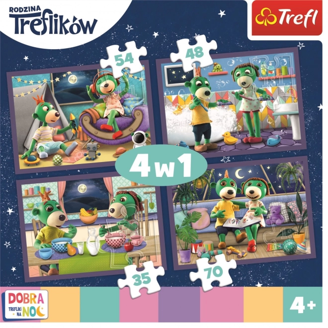 Puzzle 4 in 1 Trefl Trefliki Buonanotte Rituali Serali