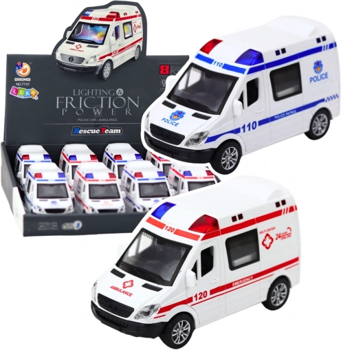 Camion dei Vigili del Fuoco Ambulanza con Porte Apribili ed Effetti di Luce e Suono