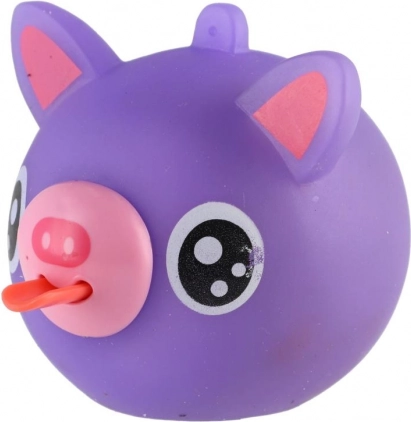 Animale di gomma fischiante con lingua 6 cm