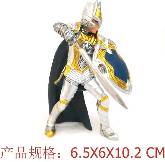 Figura di cavaliere in armatura bianca