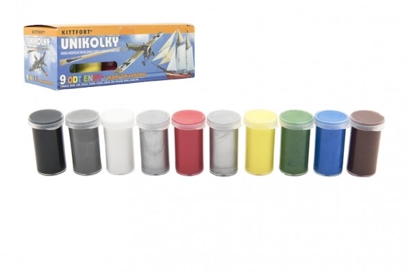 Set di colori per modellismo Unikolky con vernice opaca inclusa