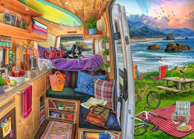 Puzzle Ravensburger vista dal camper 1000 pezzi