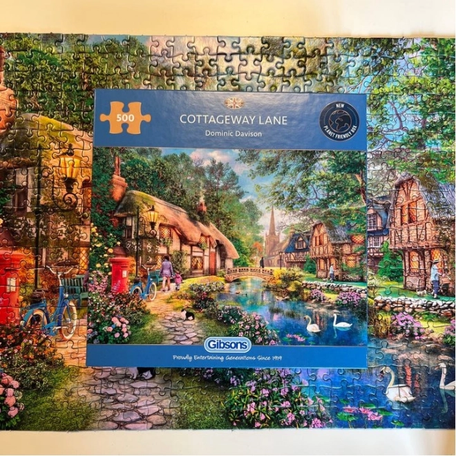 Puzzle Sentiero tra le Case 500 Pezzi