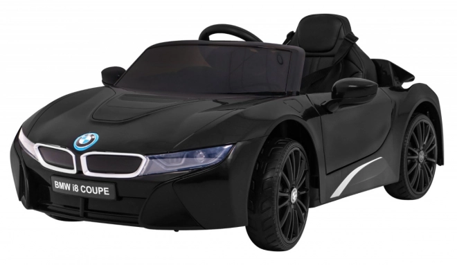 BMW I8 Lift Auto a batteria Nero + telecomando + avvio lento + cinture di sicurezza a 3 punti + MP3 USB + LED
