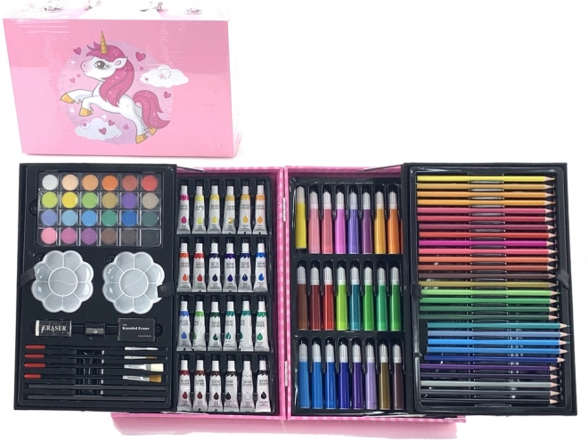 Grande Set Artistico Valigia 145 Elementi Unicorno