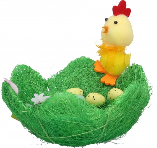 Nido decorativo verde 19 × 19 × 8 cm
