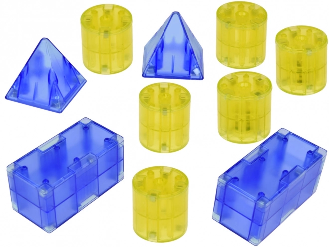 Klocki magnetici 3D con luci - 64 pezzi