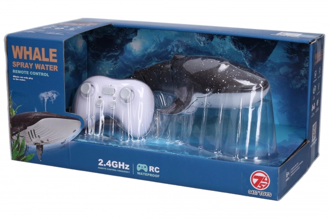 Balena RC con spruzzi d'acqua