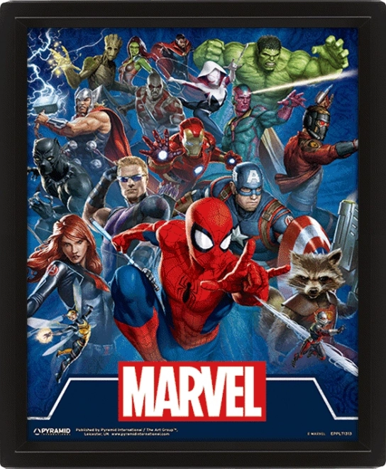 3D quadro Marvel