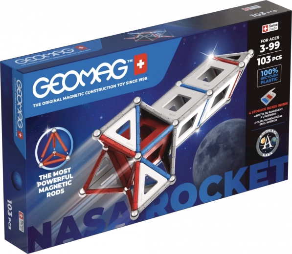 Costruzioni magnetiche GEOMAG NASA – razzo, 103 pezzi