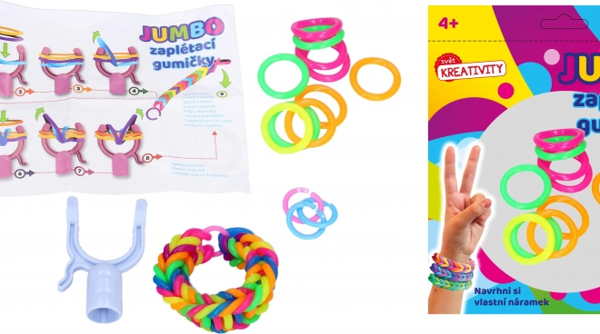 Jumbo elastici magici per intrecci completi con accessori