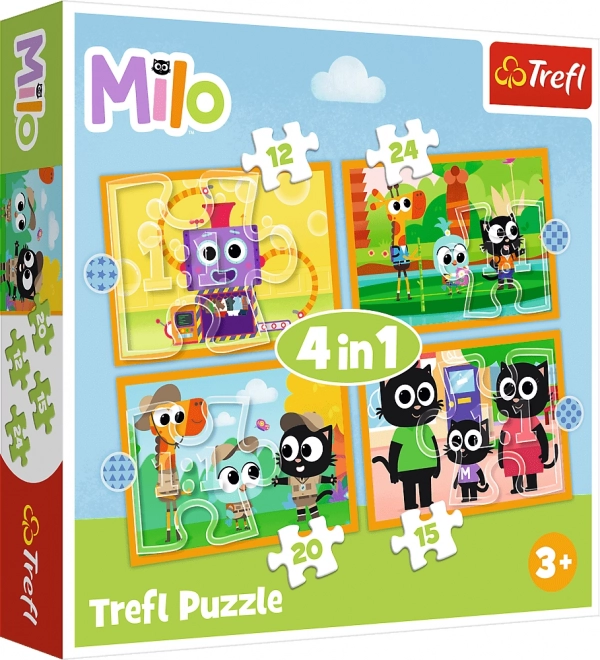 Puzzle 4 in 1 Conosci Milo e i suoi Amici