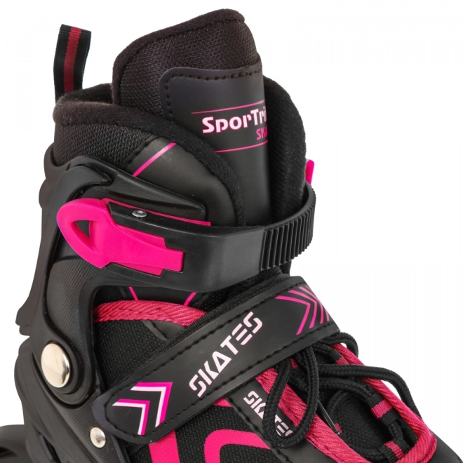 Set 4 in 1 Pattini a rotelle, rollers e pattini da ghiaccio per bambini taglia 29-33 Rosa – Rosa