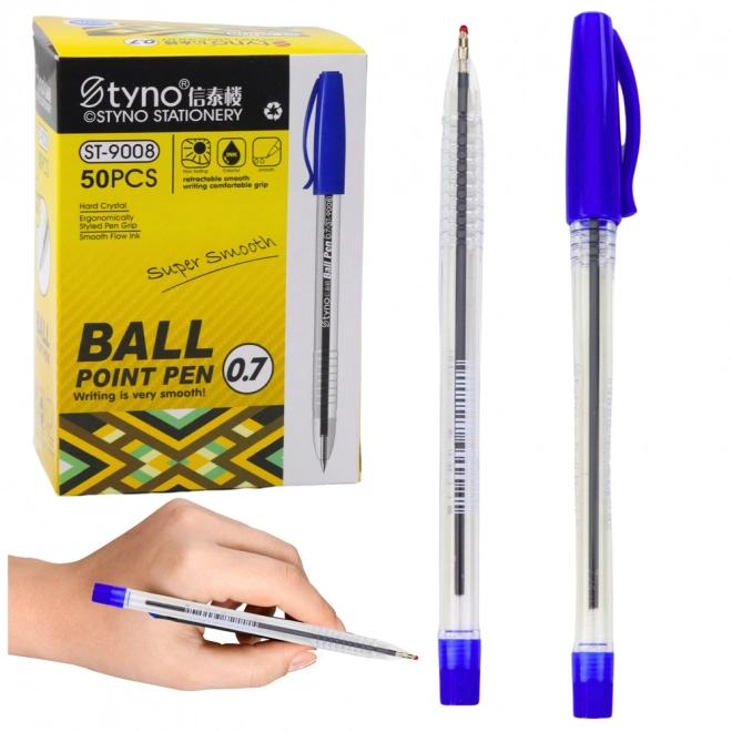 Penna a sfera con inchiostro blu 0,7 mm