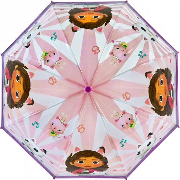 Ombrello per bambini Gabby's Dollhouse con motivi di gatti