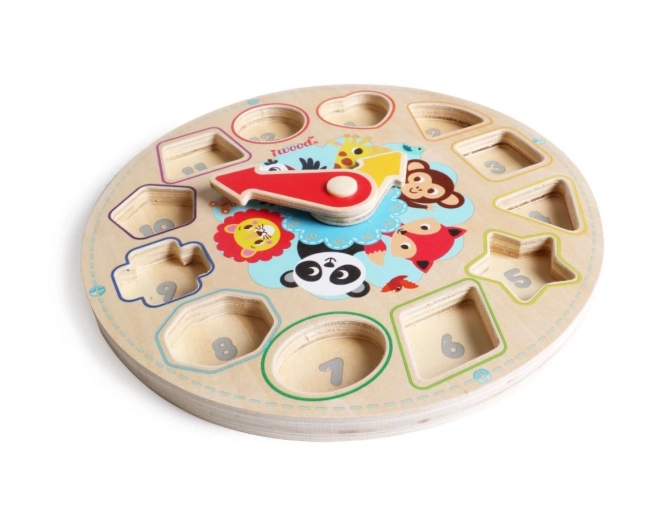 Orologio puzzle in legno per l'apprendimento