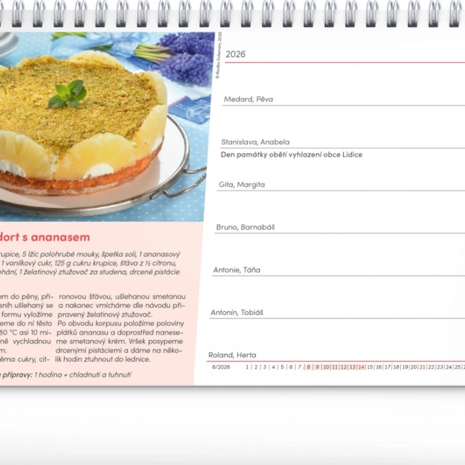 Calendario da tavolo Ricette Dolci 2026