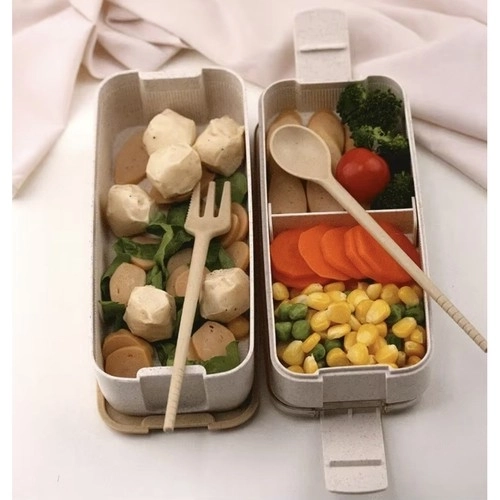 Lunch box con posate ecologiche 750ml