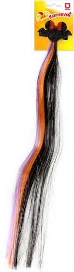 Ciocca di capelli arcobaleno con fermaglio di Halloween