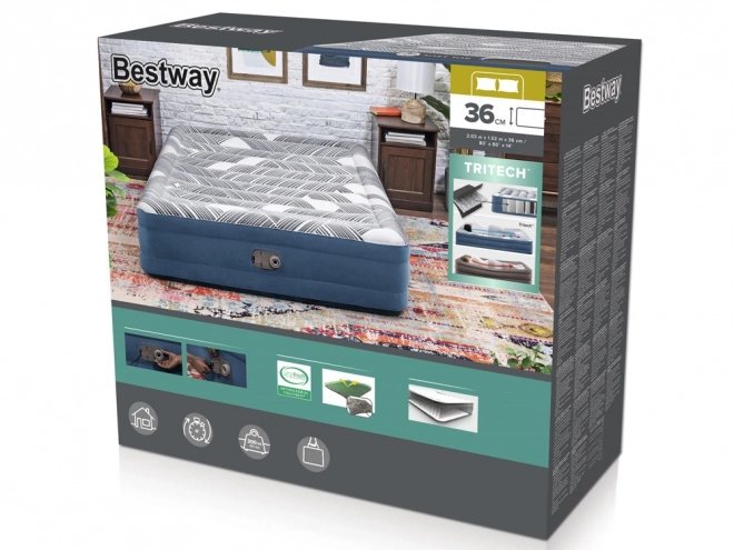 Materasso Confortevole Bestway 2s Queen 203x152x36cm con Pompa Integrata 6712Y