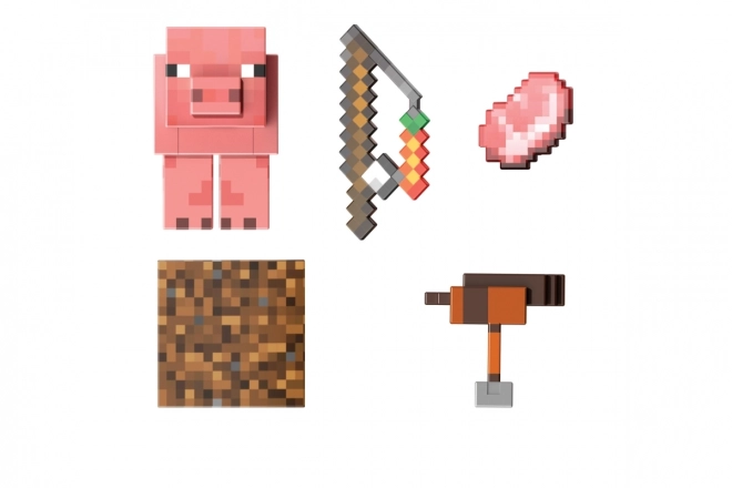 Minecraft figurina da collezione Pig livello Diamante