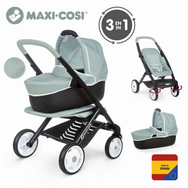 Kombinato Maxi Cosi passeggino per bambole grigio-verde