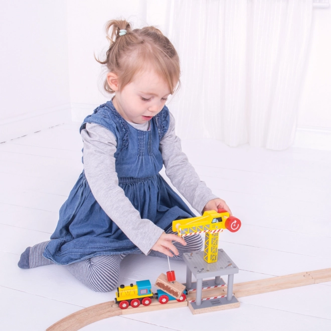 Grande gru gialla Bigjigs Rail