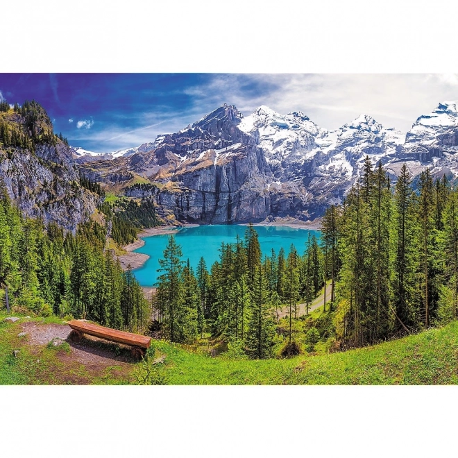 Puzzle Lago Oeschinen Alpi Svizzere 1500 pezzi