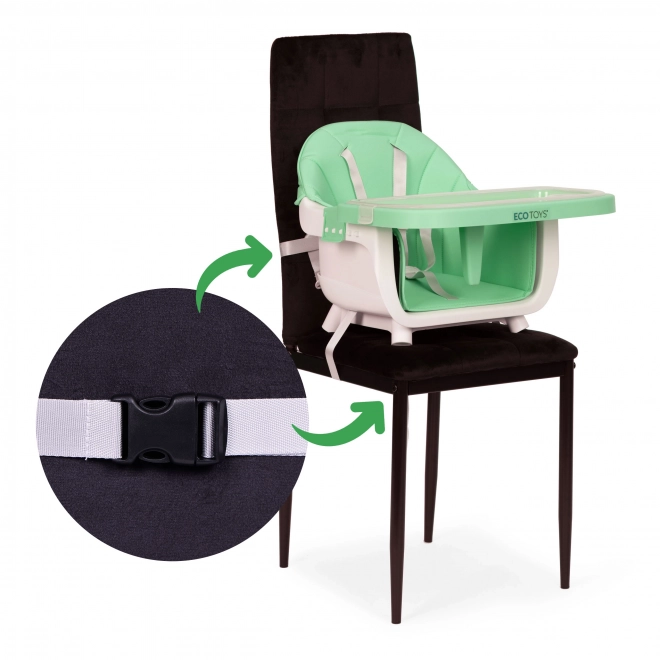 Sedia pappa 2 in 1 verde ecotoys