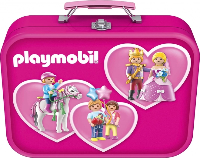 Schmidt puzzle Playmobil 4 in 1 in valigetta di metallo