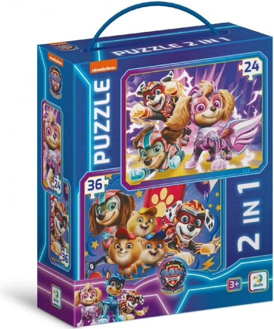 Puzzle per bambini Paw Patrol Le zampe salvano il mondo 2 in 1