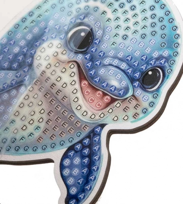 Pittura Diamante CRYSTAL ART: Oceano - Delfino