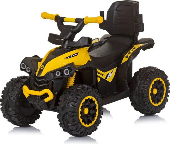 Bicicletta senza pedali con tetto e asta direzionale Chipolino ATV gialla